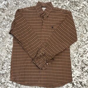 Cinch Men's Brown Plaid Button-Down Shirt